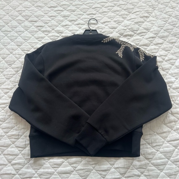 Sandro Rhinestone Embellished Sweatshirt in Black - Picture 11 of 16